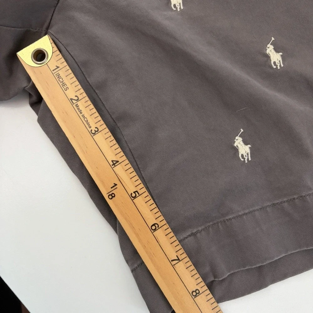 Polo Ralph Lauren Mens Pony Shorts Size 30 Gray AOP Preppy Stretch Classic 8